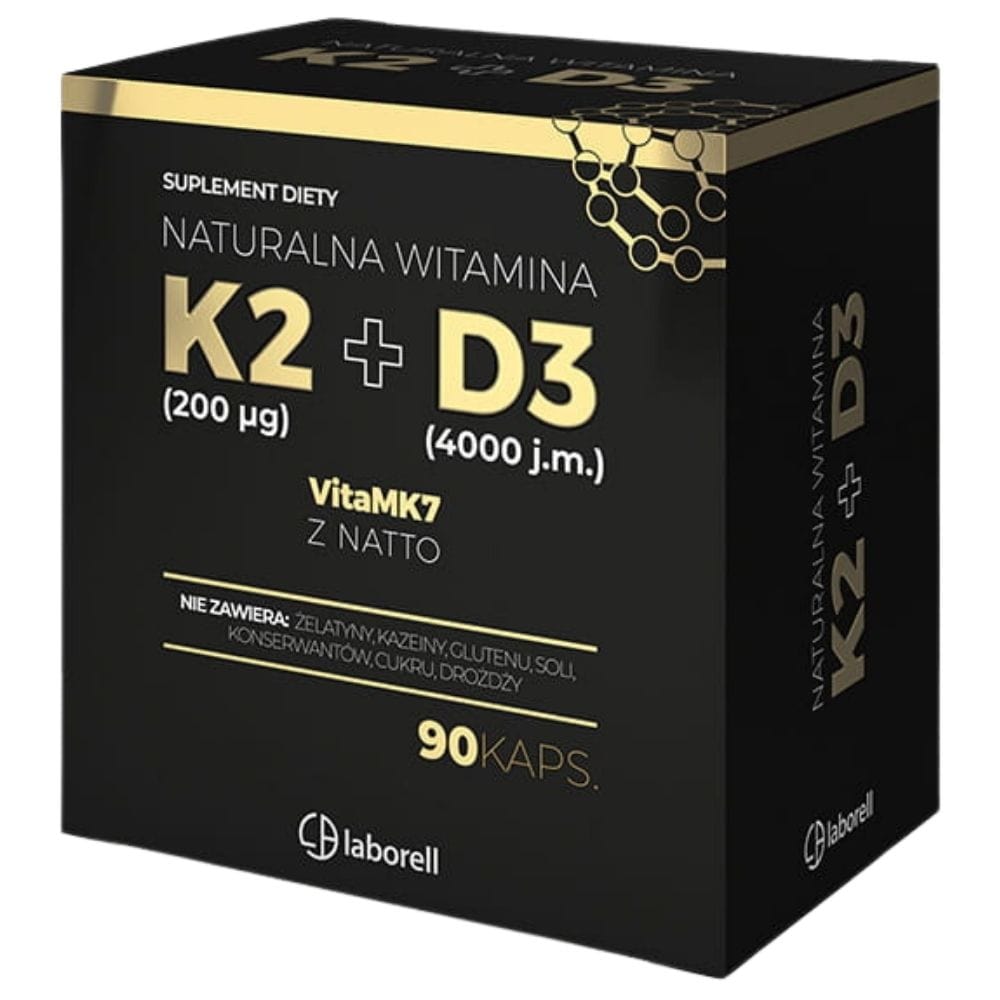 Laborell Vitamin K2 200 mcg + D3 4000 IU - 90 Capsules