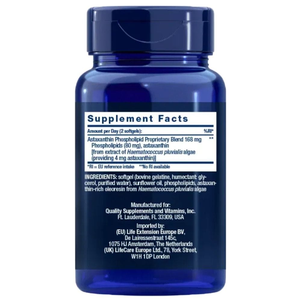 Life Extension Astaxanthin with Phospholipids - 30 Capsules