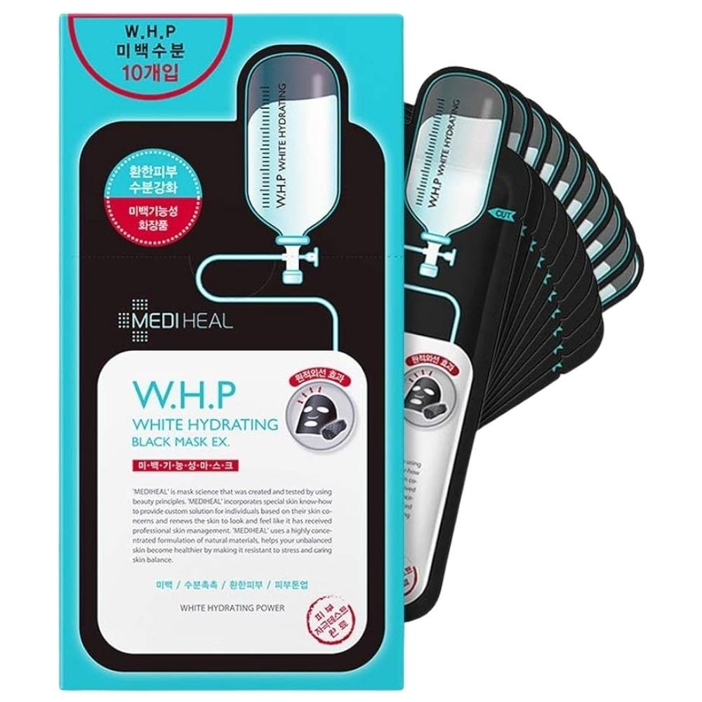 Mediheal W.H.P White Hydrating Black Mask EX. - 10 Sheets