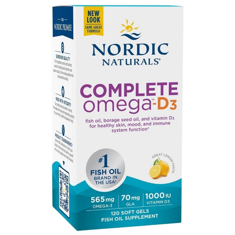 Nordic Naturals Complete Omega-D3, Lemon - 120 Capsules
