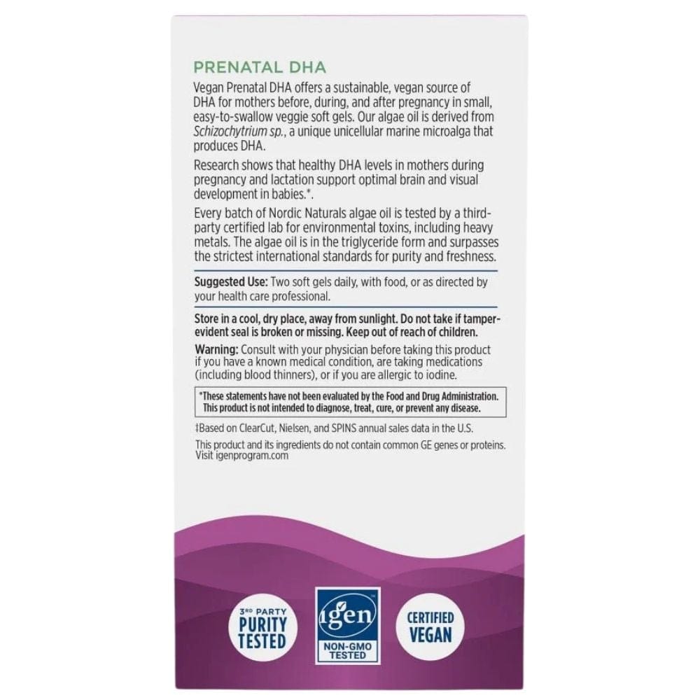 Nordic Naturals Vegan Prenatal DHA - 60 Capsules