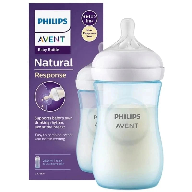 Philips Avent Responsive Baby Bottle Natural, Blue - 260 ml