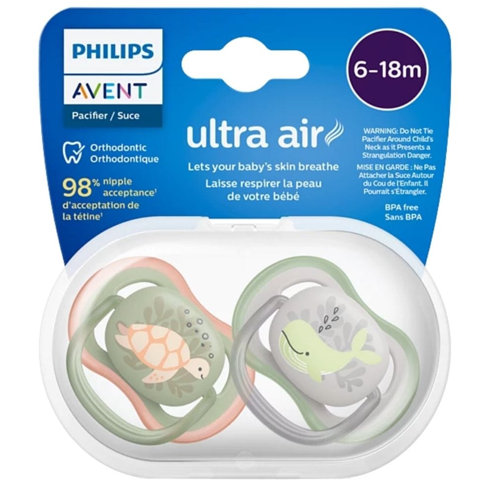 Philips Avent Ultra Air Pacifier, 6-18 Months, Boy - 2 Pieces