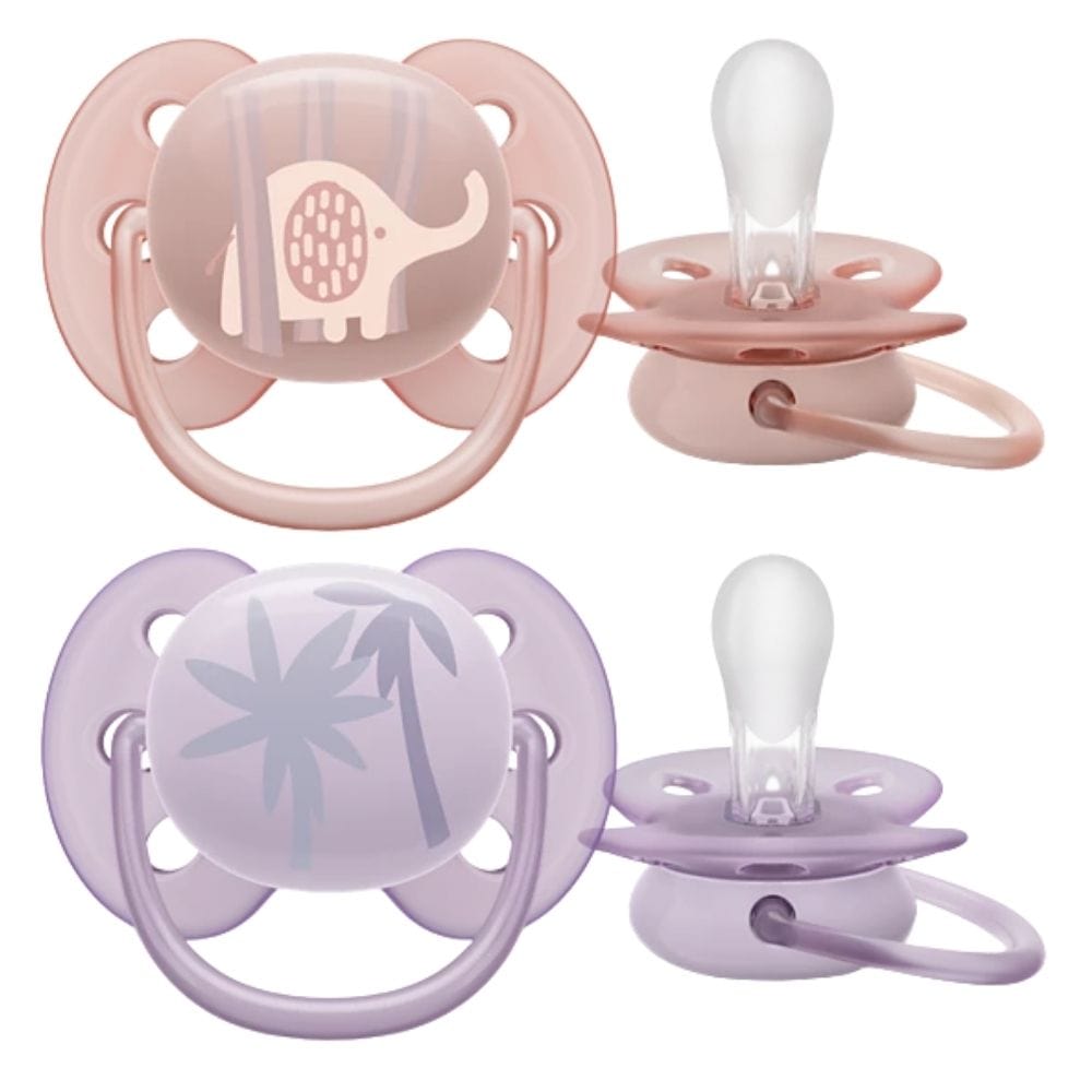Philips Avent Ultra Soft Pacifier, 0-6 Months, Girl - 2 Pieces