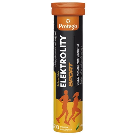 Protego Electrolytes Sport, Raspberry-Grape - 20 Tablets