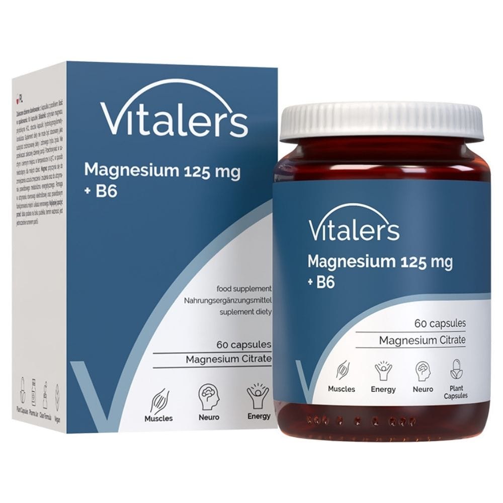 Vitaler's Magnesium 125 mg + Vitamin B6 6 mg - 60 Capsules
