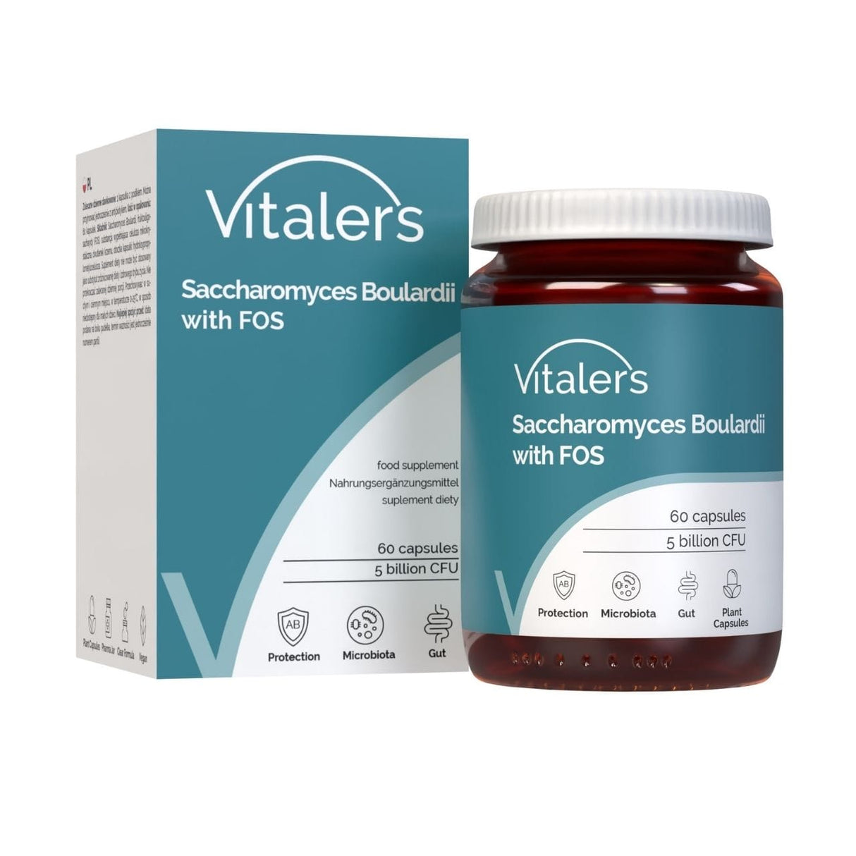 Vitaler's Saccharomyces Boulardii with FOS - 60 Capsules