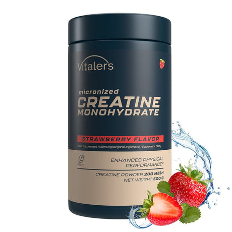 Vitaler's Sport Micronized Creatine Monohydrate 5000 mg, Strawberry - 500 g