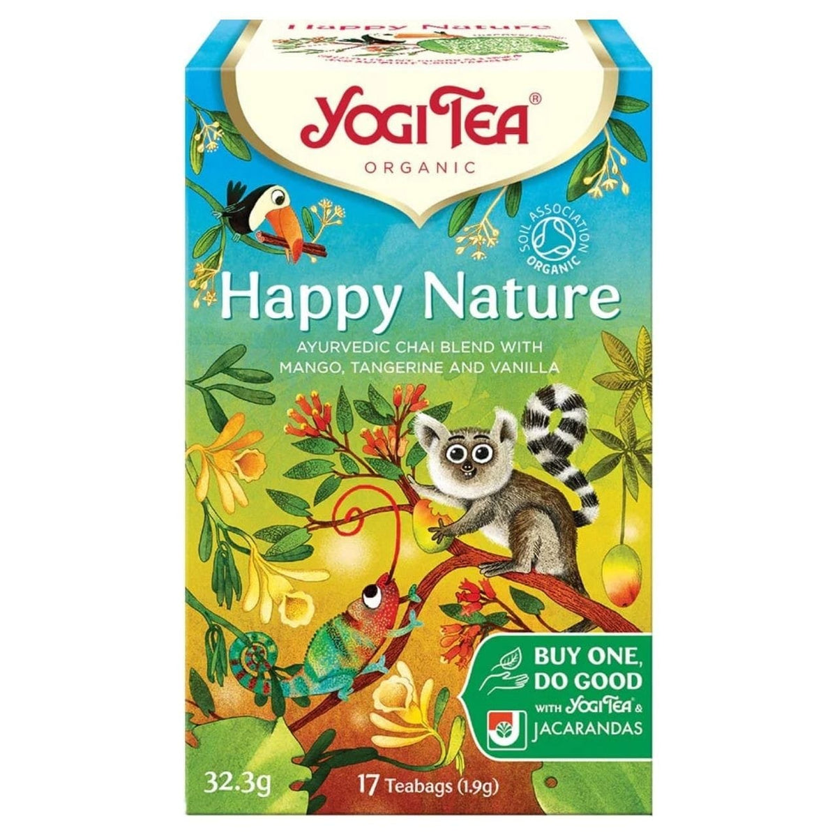 Yogi Tea Happy Nature Herbal Tea with Mango, Tangerine and Vanilla - 17 Sachets