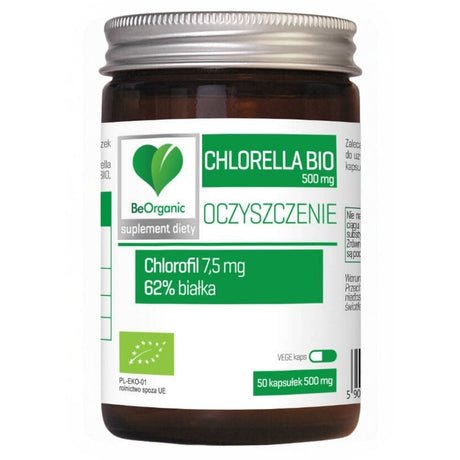 BeOrganic Chlorella 500 mg - 50 Capsules