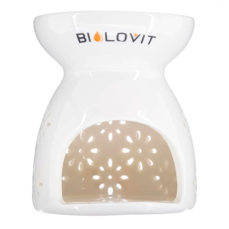 Bilovit Ceramic Aroma Fireplace for Essential Oils - White