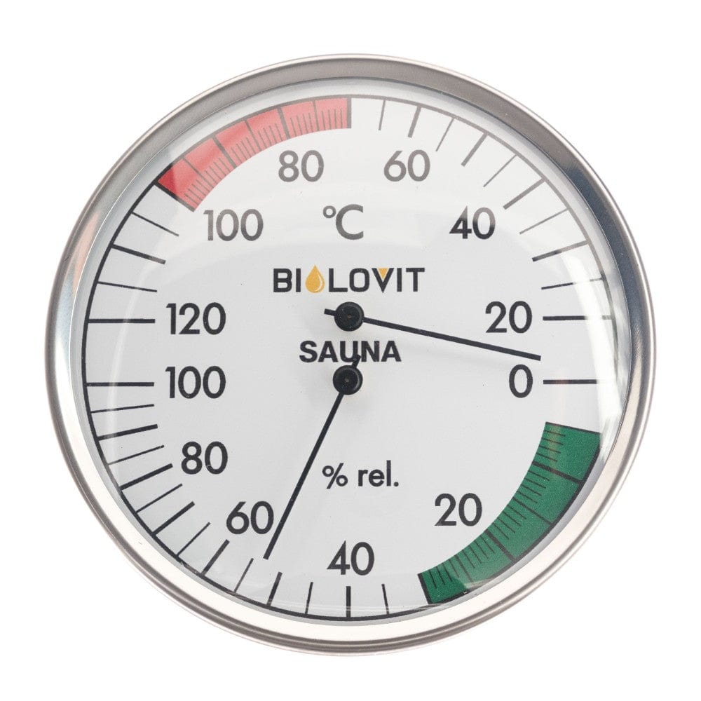 Bilovit Round Sauna Thermometer with Hygrometer