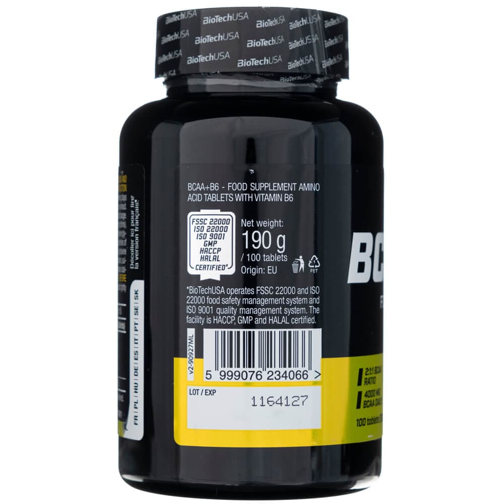 BioTech USA BCAA + B6 - 100 Tablets