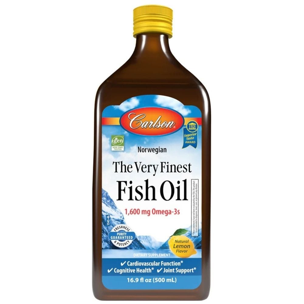 Carlson Labs Norwegian The Very Finest Fish Oil, 1600 mg Omega-3, Lemon - 500 ml