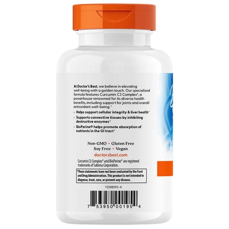 Doctor's Best High Absorption Curcumin + BioPerine - 120 Tablets