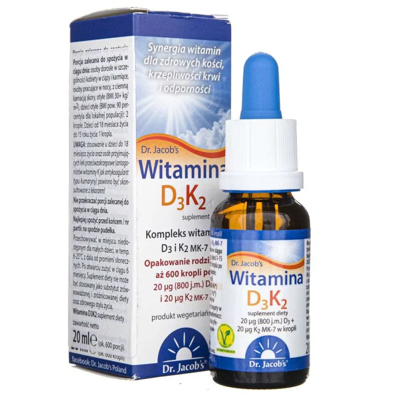 Dr. Jacob's Vitamin D3+K2, drops - 20 ml