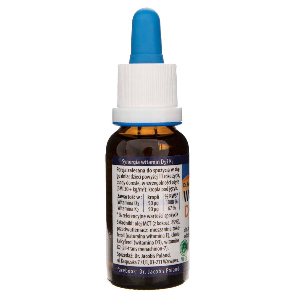 Dr. Jacob's Vitamin D3+K2 FORTE, drops - 20 ml