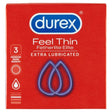 Durex Feel Thin Extra Lubricated Condoms - 3 pieces