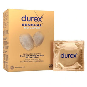 Durex Sensual No Latex Thin, Latex-Free Condoms - 20 Pieces