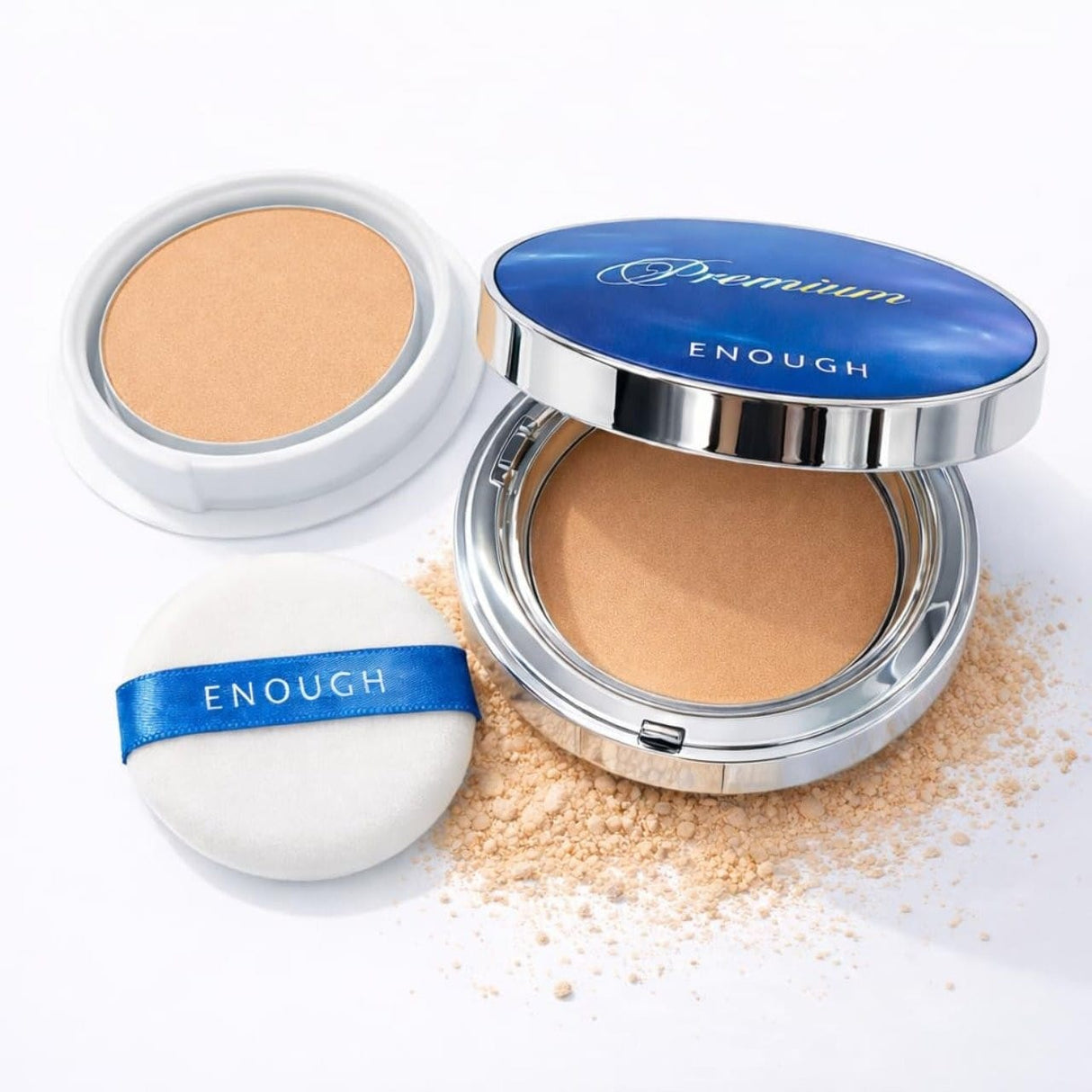 Enough Ultra X10 Two Way Cake Mattifying Powder with SPF50+ - Shade 21