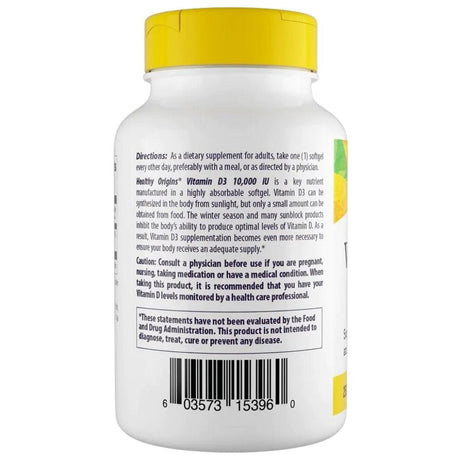 Healthy Origins Vitamin D3 10000 IU - 120 Softgels