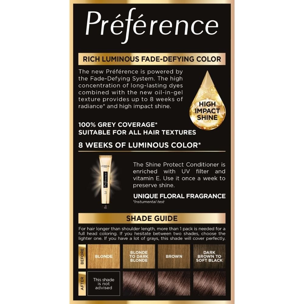 L'Oréal Paris Preference Hair Colour 4.0 Tahiti, Brown