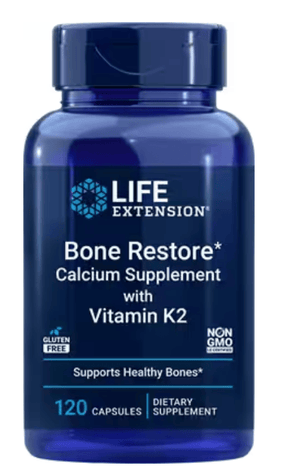 Life Extension Bone Restore with Vitamin K2 - 120 Capsules