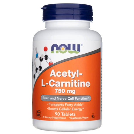 Now Foods Acetyl-L-Carnitine 750 mg - 90 Tablets