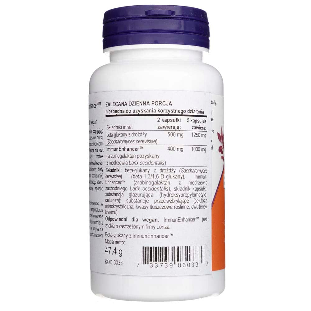 Now Foods Beta-Glucans with ImmunEnhancer, Extra Strength - 60 Veg Capsules