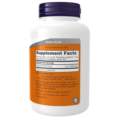 Now Foods Taurine Pure Powder - 227 g