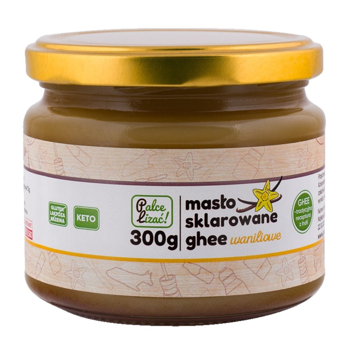 Palce Lizać Clarified Ghee Butter, Vanilla - 300 g