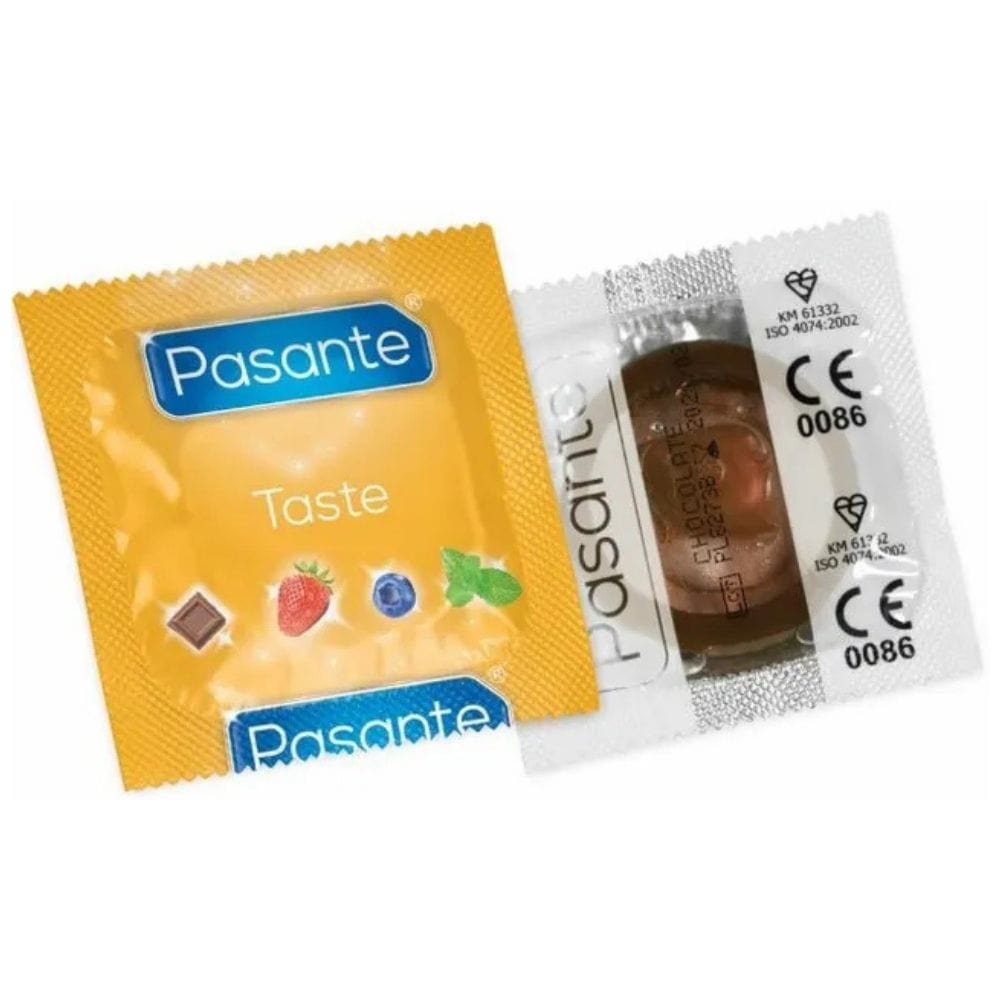 Pasante Taste Flavored Condoms - 12 Pieces