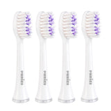 Puries Prime White Electric Toothbrush Heads for Seysso - 4 Pieces