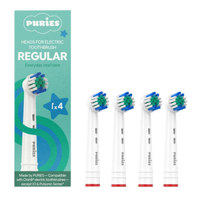 Puries Regular Electric Toothbrush Heads for Oral-B - 4 Pieces