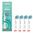 Puries Spiral Toothbrush Heads for Oral-B - 4 Pieces