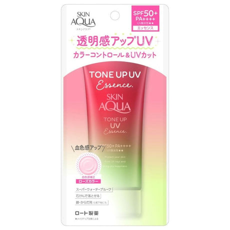 Rohto Skin Aqua Tone Up UV Essence Happiness Aura SPF50+ PA++++ - 80 g