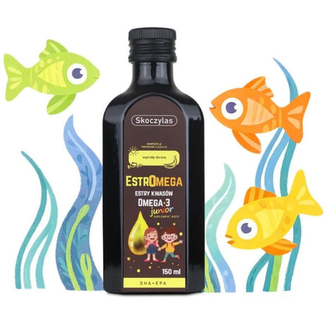Skoczylas Estromega, Omega 3 Fish Acids Junior, Banana - 150 ml