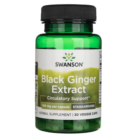 Swanson Black Ginger Extract 100 mg - 30 Veg Capsules