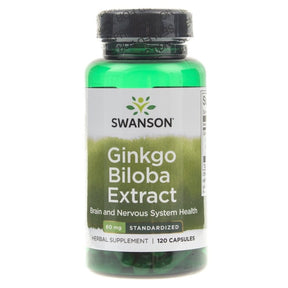 Swanson Ginkgo Biloba 24% 60 mg - 120 Capsules