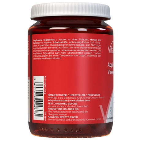 Vitaler's Apple Cider Vinegar 650 mg - 60 Capsules