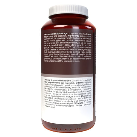 Vitaler's Calcium 120 mg + Vitamin D3 2000 IU - 120 Capsules