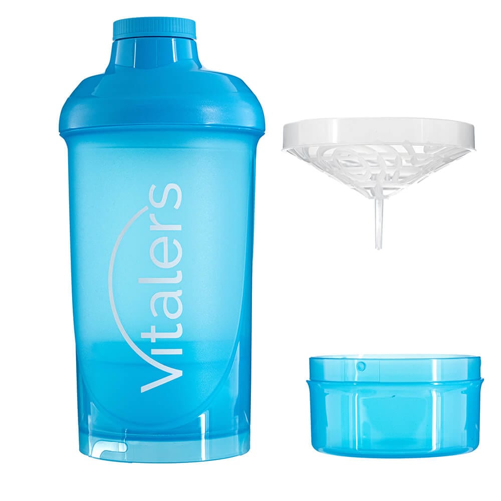 Vitaler's Shaker with Strainer, Blue - 500 ml + 150 ml