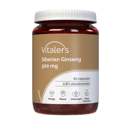Vitaler's Siberian Ginseng (Eleuthero) 500 mg - 60 Capsules