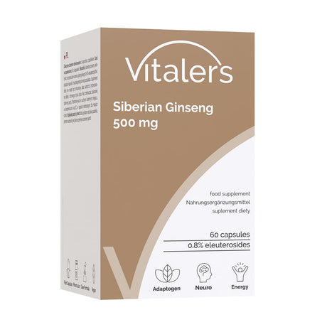 Vitaler's Siberian Ginseng (Eleuthero) 500 mg - 60 Capsules