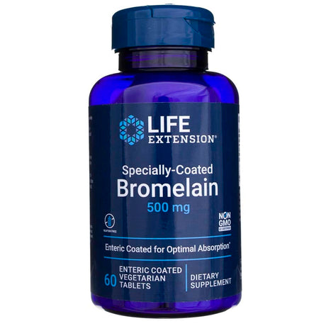 Life Extension Specially-Coated Bromelain 500 mg - 60 Tablets