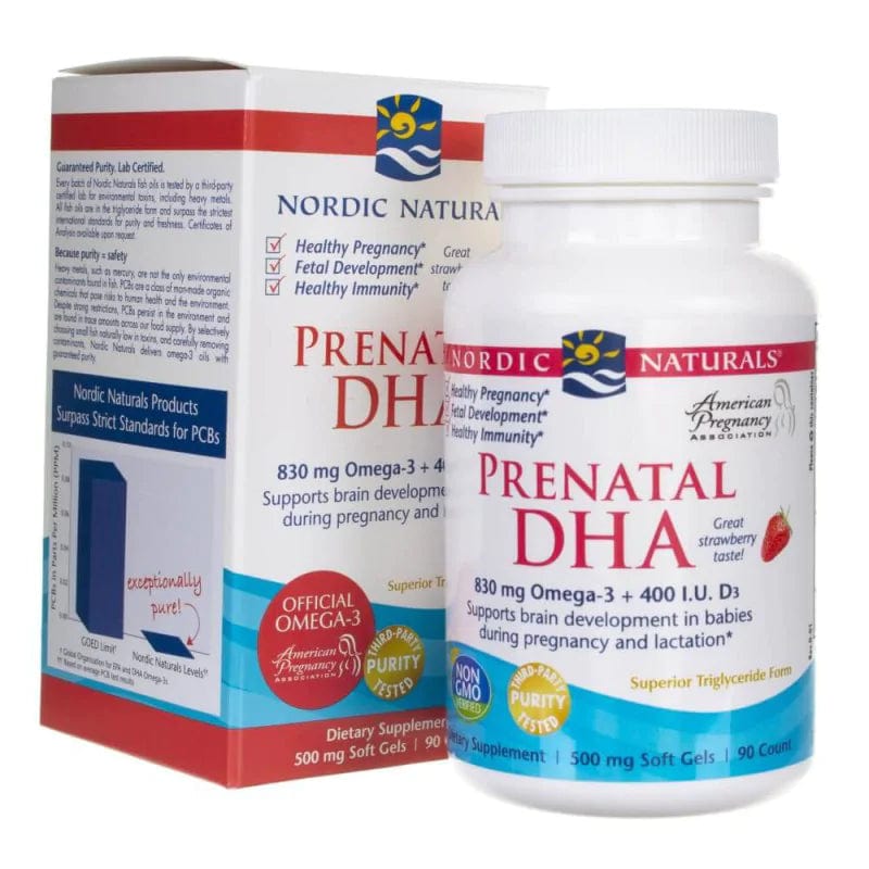 Nordic Naturals Prenatal DHA, strawberry flavour - 90 Softgels