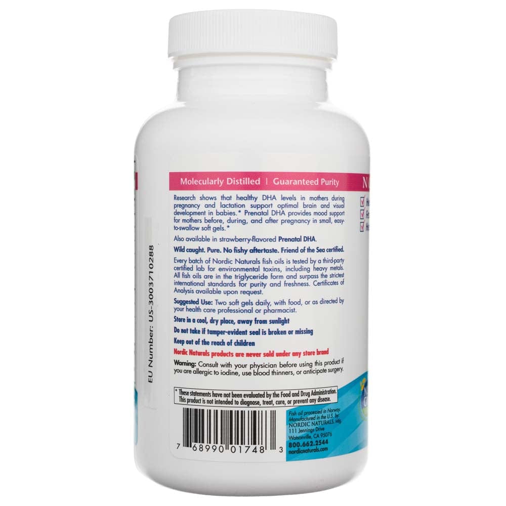 Nordic Naturals Prenatal DHA Unflavored Formula  - 180 Softgel