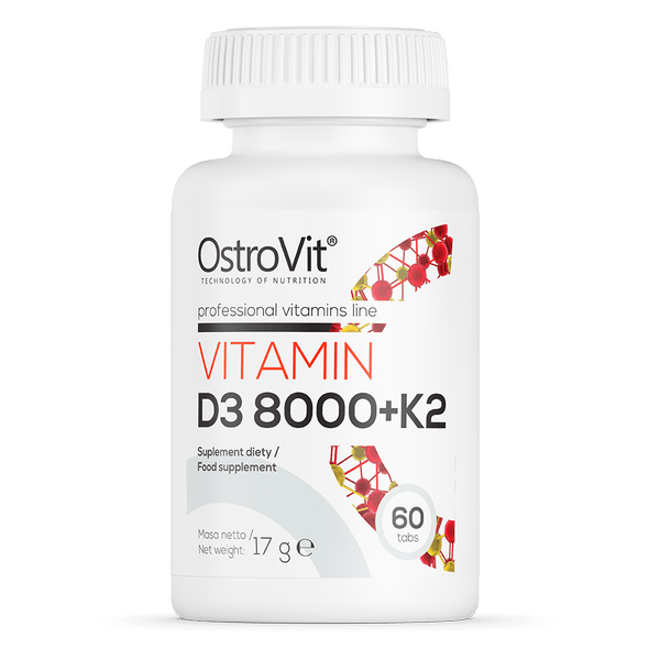 Ostrovit Vitamin D3 8000 IU + K2 - 60 Tablets