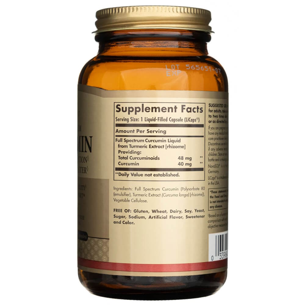Solgar Full Spcetrum Curcumin Liquid Extract - 90 Softgels
