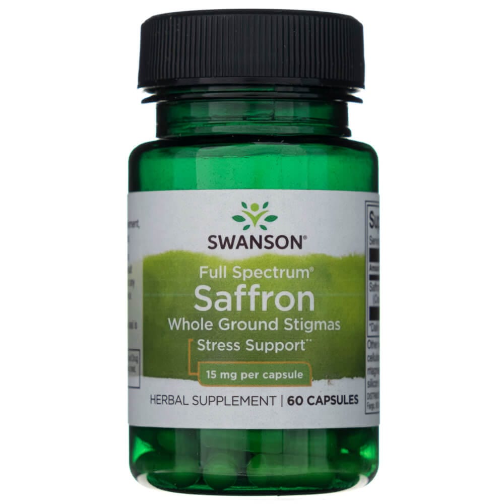 Swanson Full Spectrum Saffron Whole Ground Stigmas 15 mg - 60 Capsules